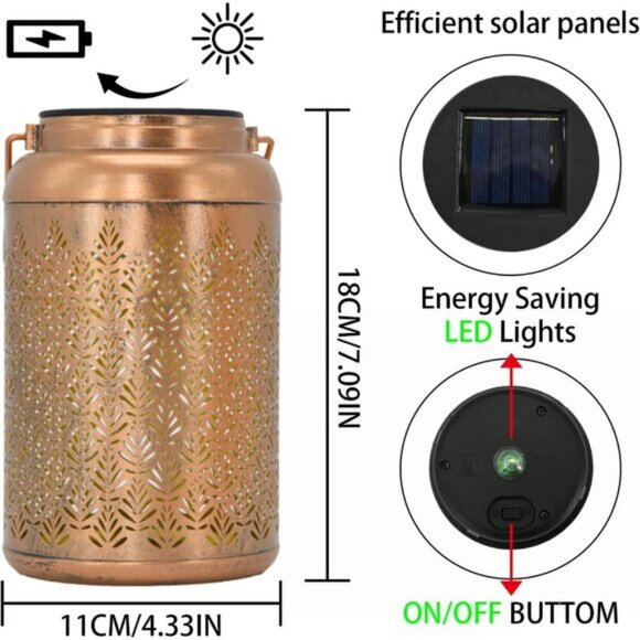 2 Pack Tree of Life Outdoor Solar Hanging Lanterns  New Waterproof 2 Pack of Solar Lanterns Hanging Garden Lights for Yard Decor